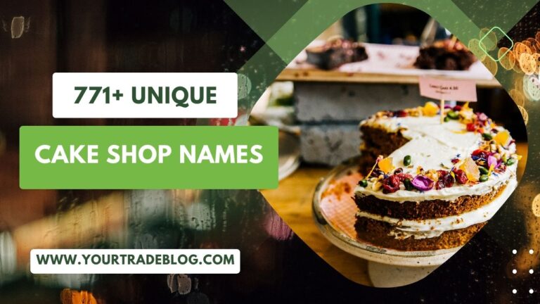 Cake Shop Names List