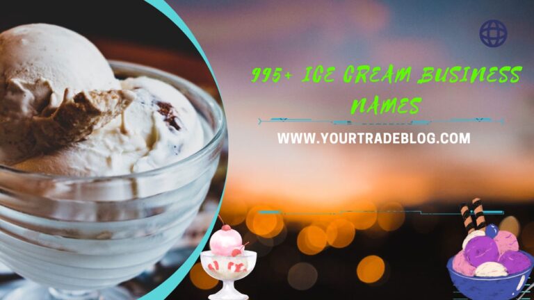Sweet Ice Cream Shop Name Ideas
